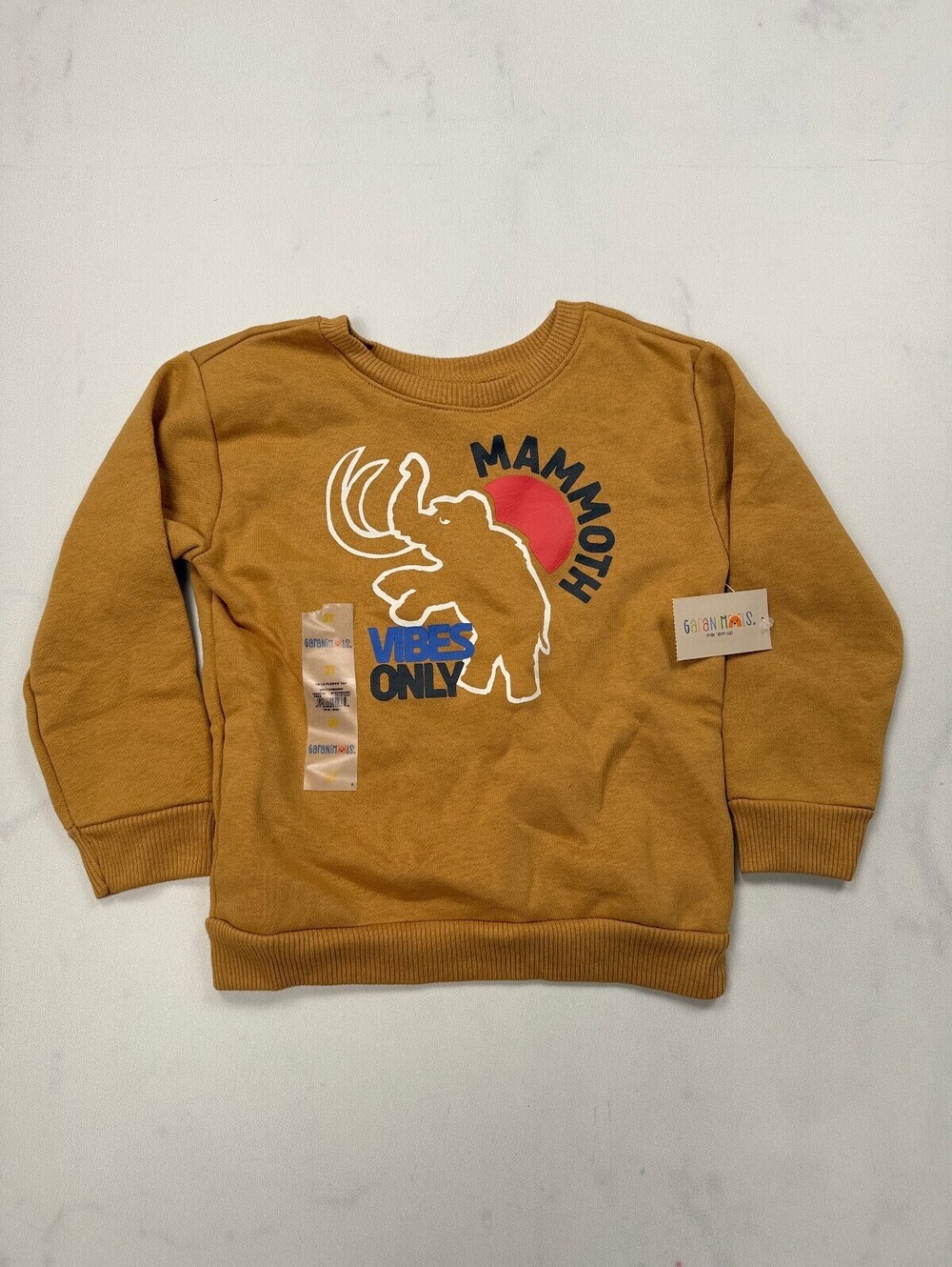 Garanimals Vibes Only Sweatshirt Mustard 90s Street Style - Boys 2T